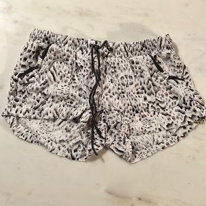Rewash Leopard Print Pajama Shorts